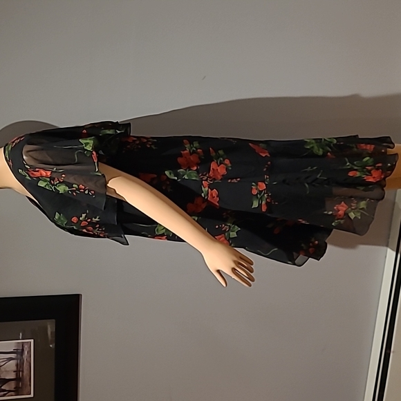 Hell Bunny Vixen Lily inspired sheer crepe dress size L - Picture 7 of 10